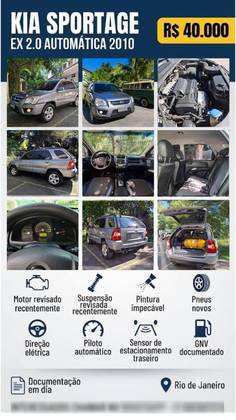 KIA SPORTAGE 2.0 EX 4X2 16V GASOLINA 4P AUTOMÁTICO
